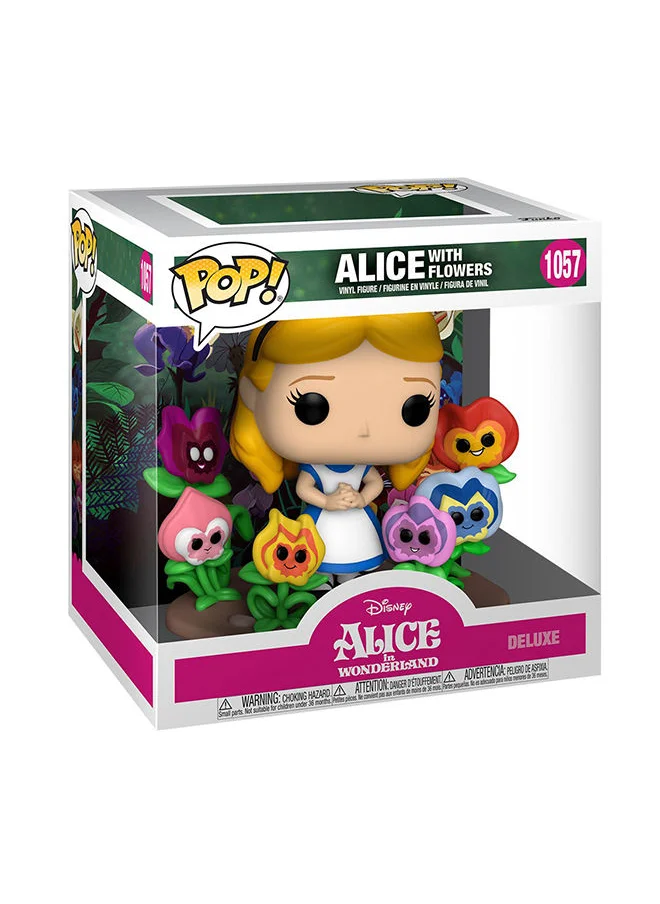 فانكو Pop DeluxeDisney Alice 70th - Alice with Flowers, Collectible Action Vinyl Figure - 55733