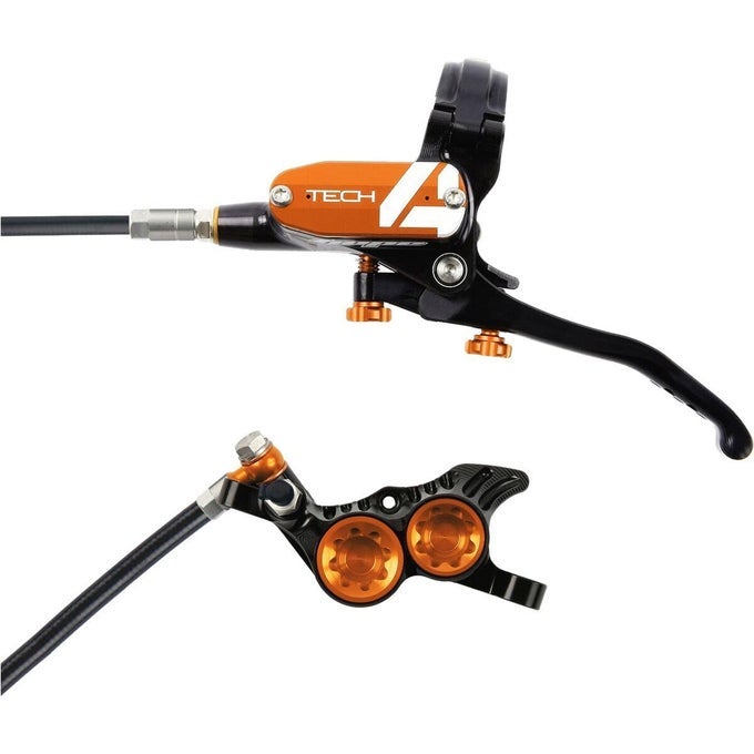 Tech 4 V4 Disc Brake And Lever Set Orange Front