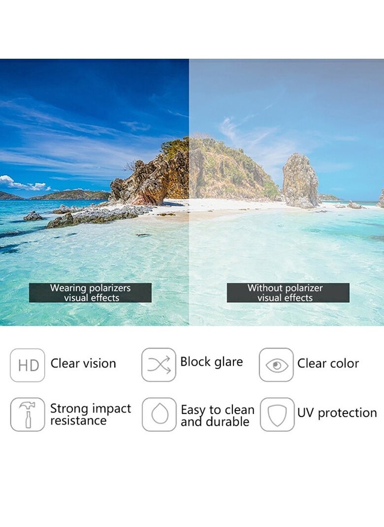 Generic - Unisex sunglasses featuring a TR90 base frame with four magnetic replacement lenses in various colors, polarized sunglasses, superior UV400 protection, and an elegant leather case, perfect for a special gift. Exclusively from INFINITYHANDMADE. - Image 1