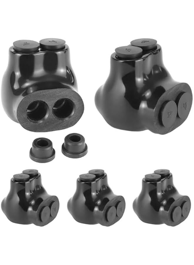Arabest 2 Port Insulated Multi Tap Connector, 5 Pcs, Single-Sided Entry, Hex Screw Fixation, Aluminum Connector  - Image 1
