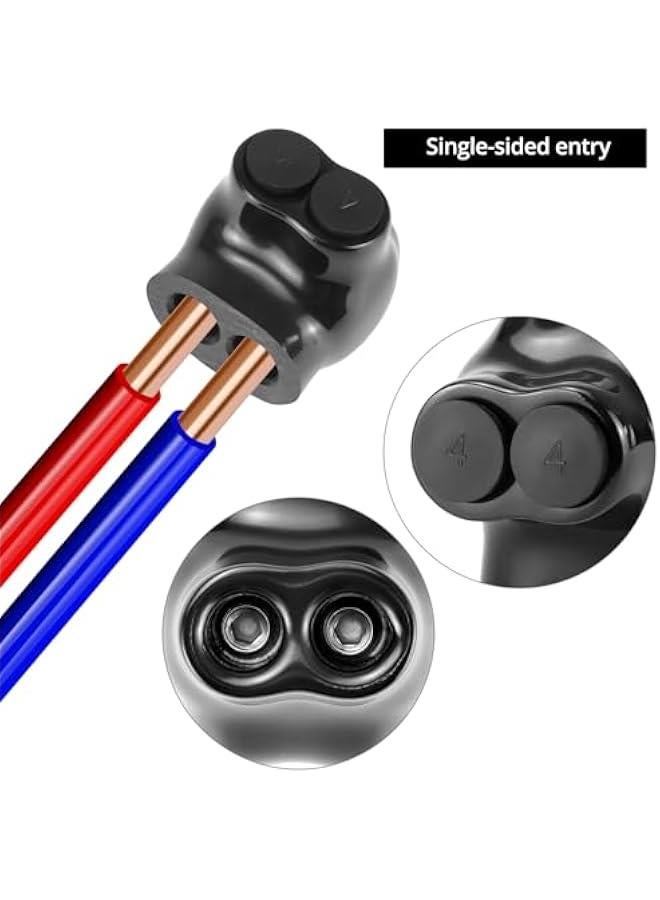 Arabest 2 Port Insulated Multi Tap Connector, 5 Pcs, Single-Sided Entry, Hex Screw Fixation, Aluminum Connector  - Image 3