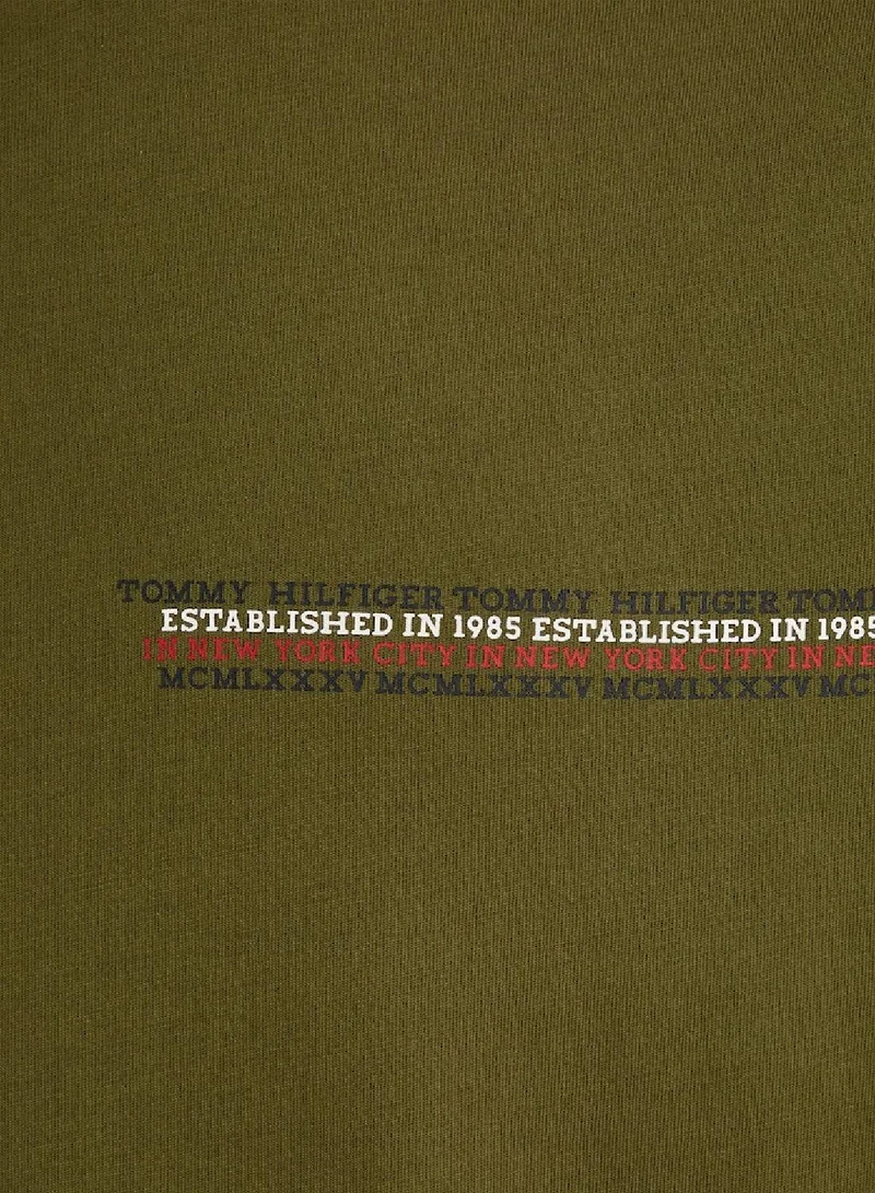 TOMMY HILFIGER Chest Stripe Monotype Tee