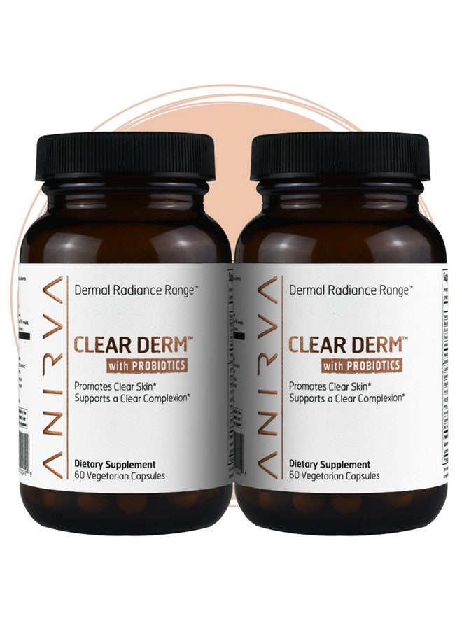 ANIRVA 2-Pack Acne Pills with Zinc for Adults, Acne Pill for Hormonal Acne, Zinc Pills for Acne Treatment, Probiotics for Acne, Zinc Supplements for Adult Acne - Anirva Clear Derm With Probiotics - Image 1
