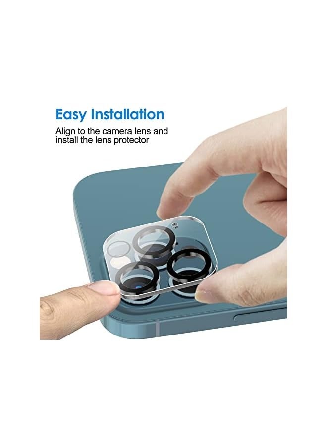 Jetech Camera Lens Protector for iPhone 12 Pro Max 6.7-Inch, 9H Tempered Glass, HD Clear, Anti-Scratch, Case Friendly, Does Not Affect Night Shots, 3-Pack - Image 4