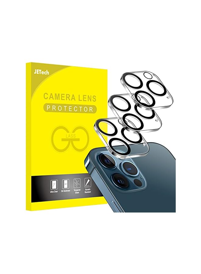 Jetech Camera Lens Protector for iPhone 12 Pro Max 6.7-Inch, 9H Tempered Glass, HD Clear, Anti-Scratch, Case Friendly, Does Not Affect Night Shots, 3-Pack - Image 1