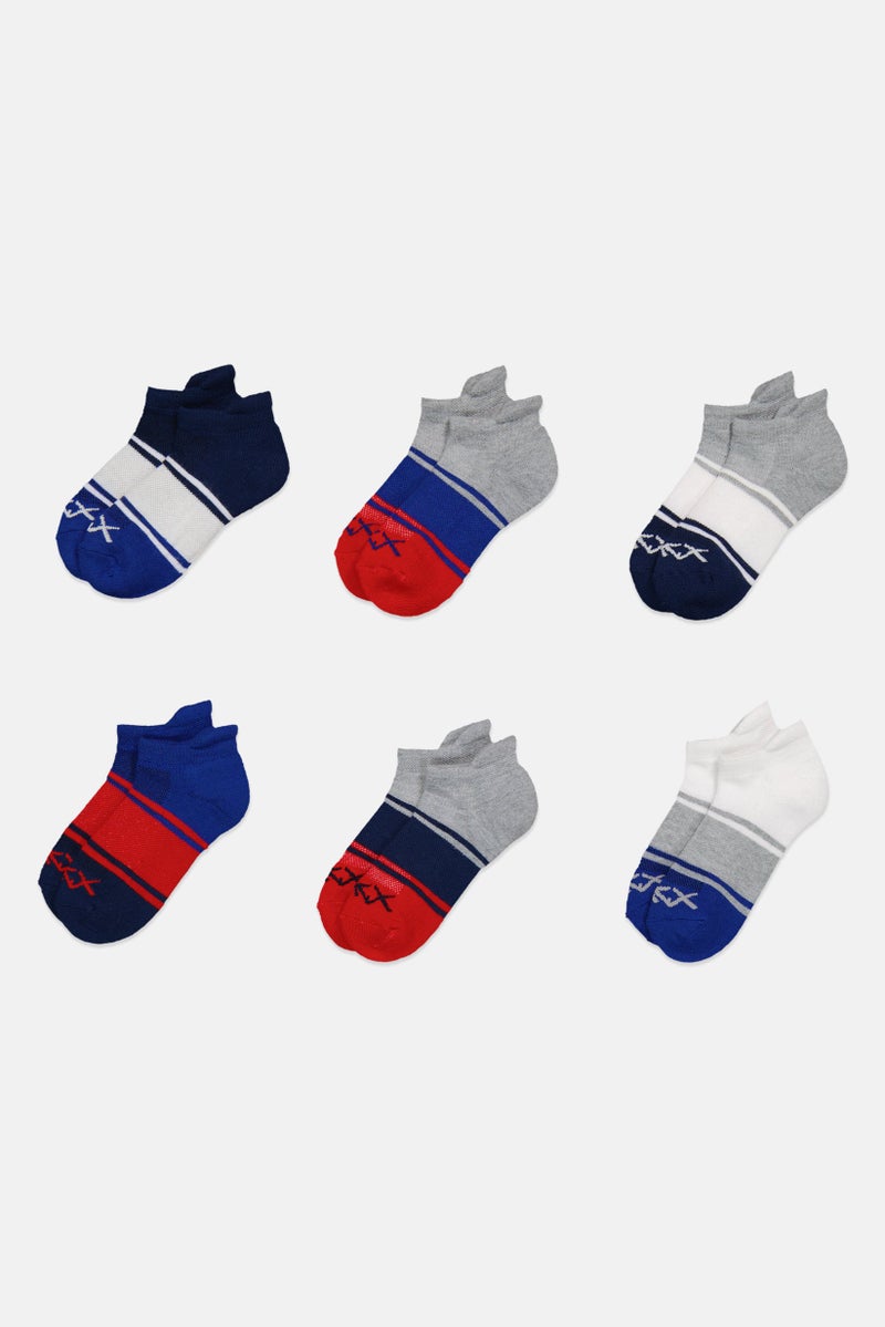 SKECHERS Kids Boy 6 Pairs Allover Print Low Cut Socks, Multicolor - Image 3