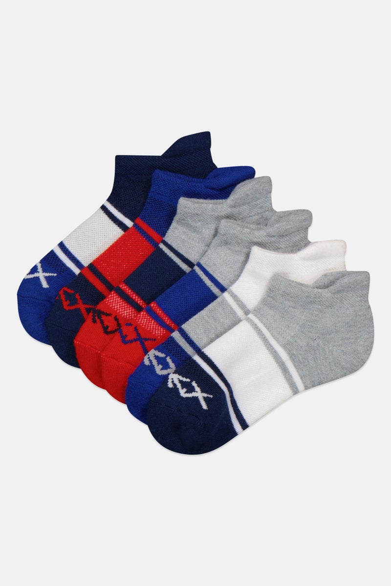 SKECHERS Kids Boy 6 Pairs Allover Print Low Cut Socks, Multicolor - Image 1