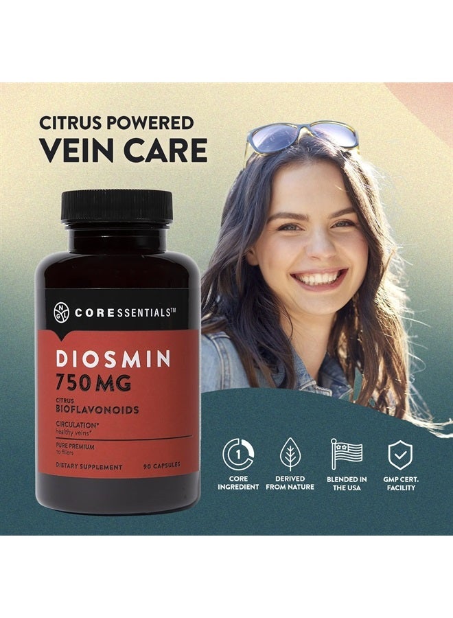 NGL Pure Diosmin 750 mg - Citrus Bioflavonoids for Blood Circulation, Leg Veins Health, Purity Guarantee 90 Capsules - Image 3