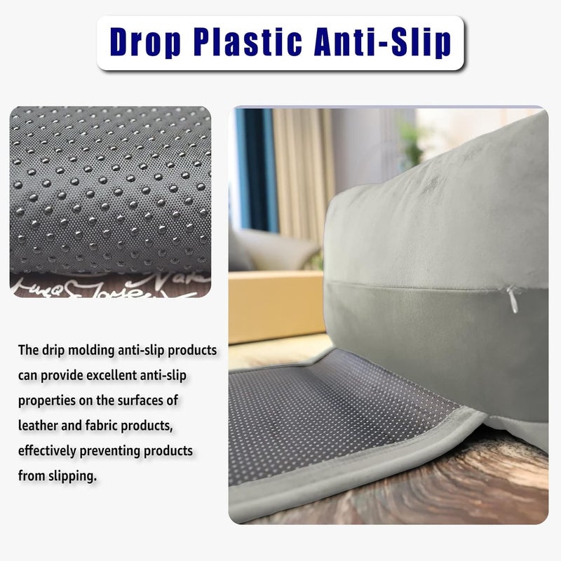 AmazeCov Non-Slip Head Pillow for Recliners - Neck Support Cushion with Velvet Cover for Pain Relief at Home, Office and Travel (Light Gray) - Image 3