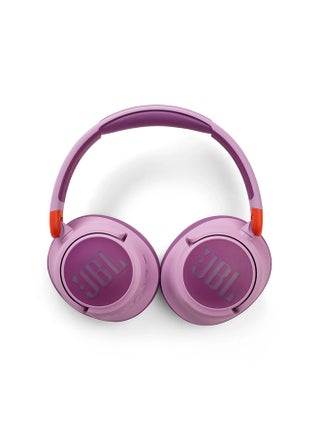 JR460NC Wireless Over-Ear Noise Cancelling Built-In Mic, 30 Hour Battery Designed for Kids Detachable Audio Cable Pink - view 3
