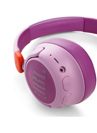JR460NC Wireless Over-Ear Noise Cancelling Built-In Mic, 30 Hour Battery Designed for Kids Detachable Audio Cable Pink - view 5
