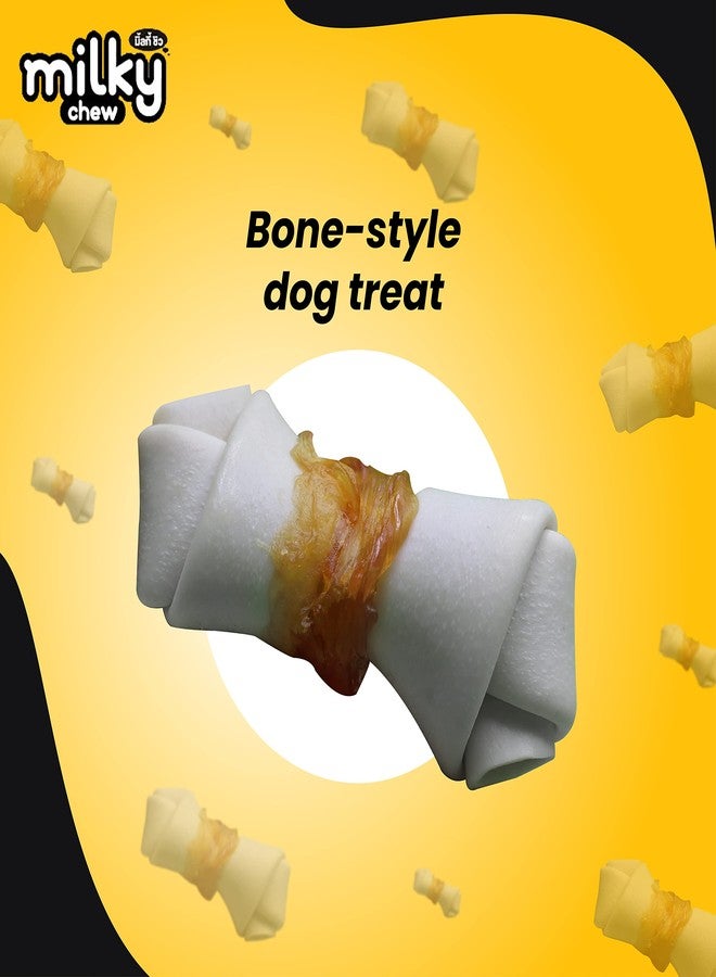 Dogaholic مكافآت ميلكي تشو للكلاب بنكهة الجبن وعظام الدجاج | مكافآت غنية بالبروتين وصحية للتدريب والمكافآت اليومية | وجبات خفيفة لذيذة ومغذية للجراء والكلاب البالغة والكلاب المسنة | مناسبة لجميع السلالات - Image 4