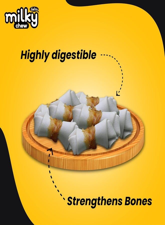 Dogaholic مكافآت ميلكي تشو للكلاب بنكهة الجبن وعظام الدجاج | مكافآت غنية بالبروتين وصحية للتدريب والمكافآت اليومية | وجبات خفيفة لذيذة ومغذية للجراء والكلاب البالغة والكلاب المسنة | مناسبة لجميع السلالات - Image 5