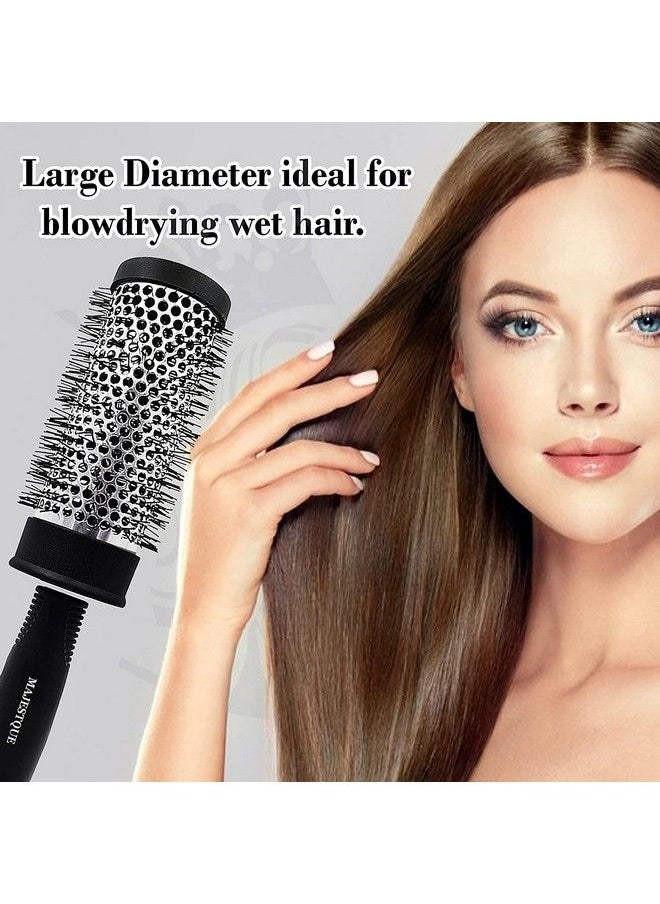 MAJESTIQUE - Hair Brush Set Detangler Brush Large Round Hair Brush For Blow Drying And Vent Blow Brush For Hair Hair Brushes For Women (Purple/Black) - Image 1