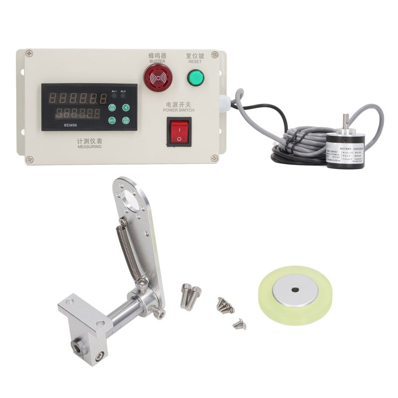 عداد رقمي 6 خانات بشاشة حمراء AC100-240V - عد تصاعدي وتنازلي مع منبه وذاكرة لحفظ البيانات عند انقطاع التيار لمصانع طباعة المنسوجات - Image 1