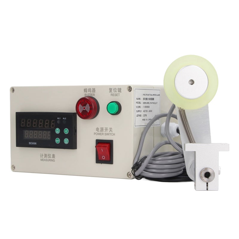 عداد رقمي 6 خانات بشاشة حمراء AC100-240V - عد تصاعدي وتنازلي مع منبه وذاكرة لحفظ البيانات عند انقطاع التيار لمصانع طباعة المنسوجات - Image 3