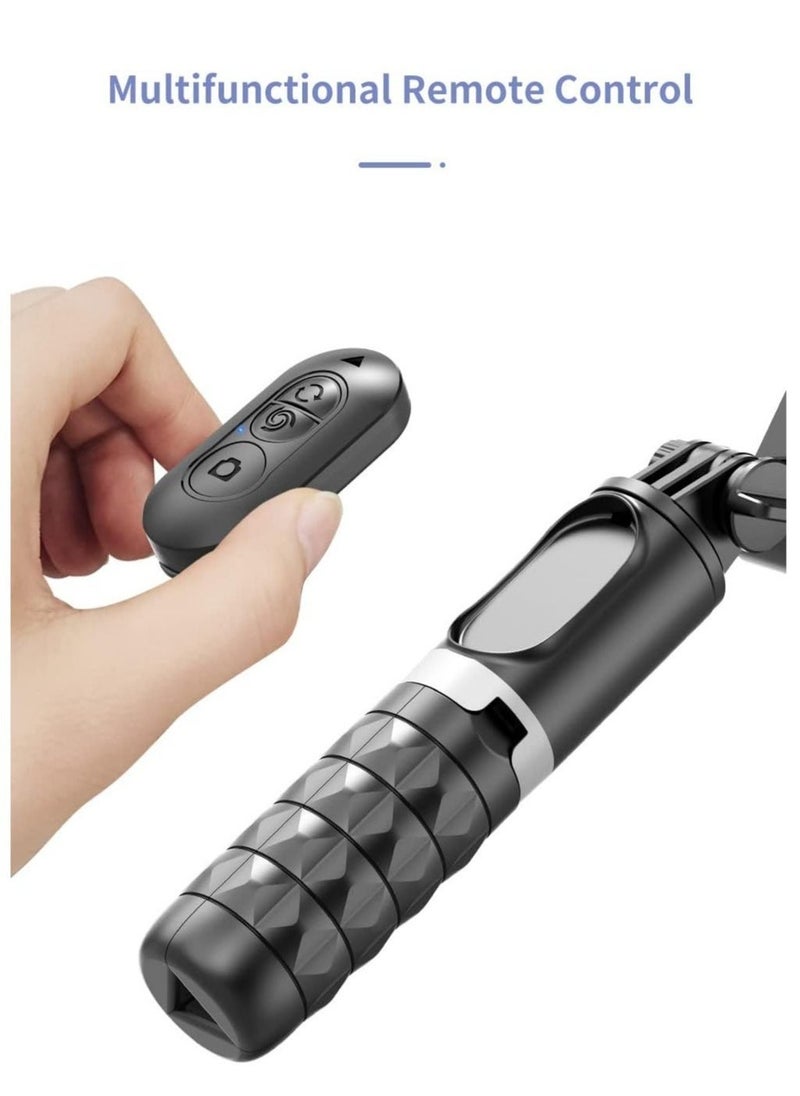 ماركة غير محددة - Gimbal Stabilizer Tripod for smartphones with light handheld or portable 360° rotation with face tracker and wireless remote control compatible with iPhone and Android - Image 1