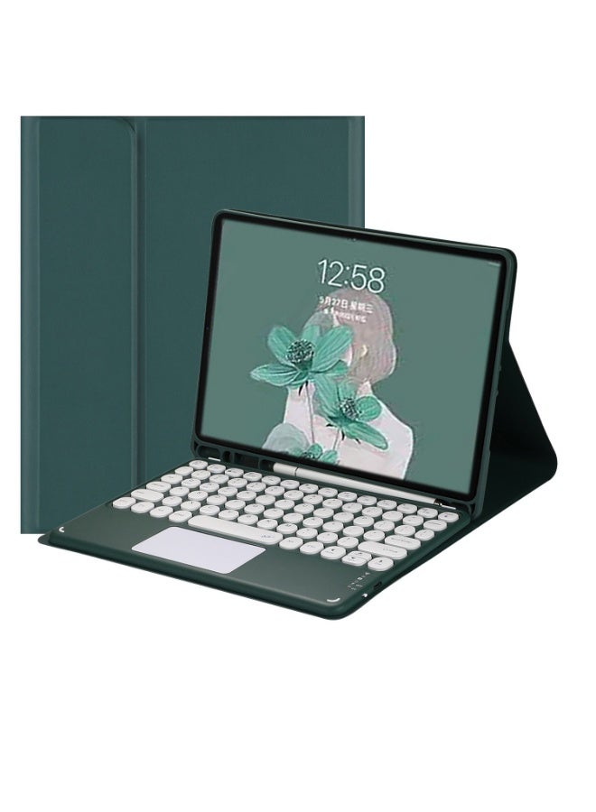 Genetic Touch-Sensitive Leather Case with Bluetooth Keyboard for Samsung Galaxy Tab S10 Ultra 12.4 / S10 FE+ - Image 1