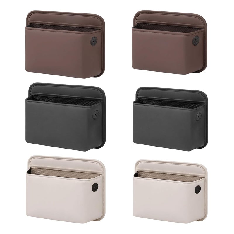 Leather Automotive Trash Can Bin with Leakproof and Easy Features for Car Cabin Organization Quick Install Leather Car Trash Can Featuring Leakproof Design Storage Box Large Capacity and - Image 3
