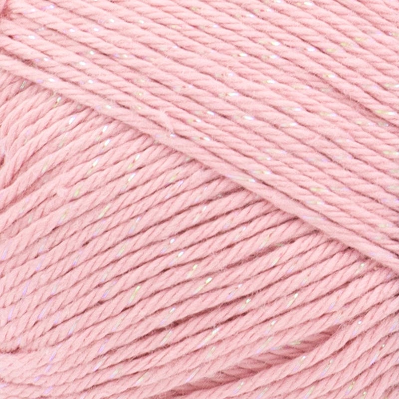 Lion Brand Yarn 24/7 Cotton DK Sparkle, Lightweight Yarn for Knitting, Crocheting, and Crafts, Pink Diamond, 1 Pack, Cotton Fiber with Metallic Poly Sparkle - Image 2