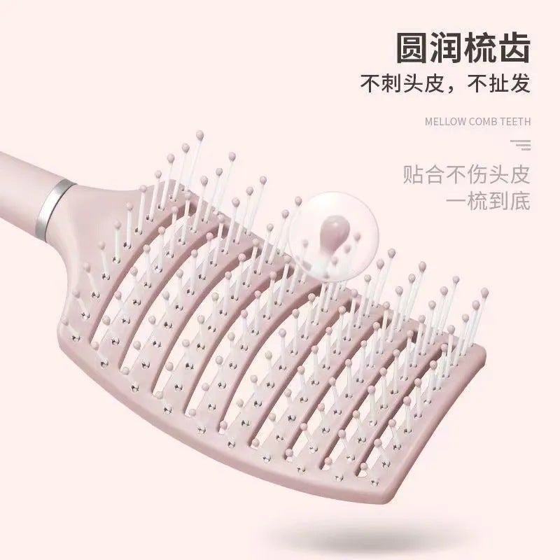 Spare Ribs Comb Air Cushion Comb Hair Root Fluffy Styling Artifact Air Bag Comb Long Hair Curly Hair Massage Large Curved Comb - Image 3