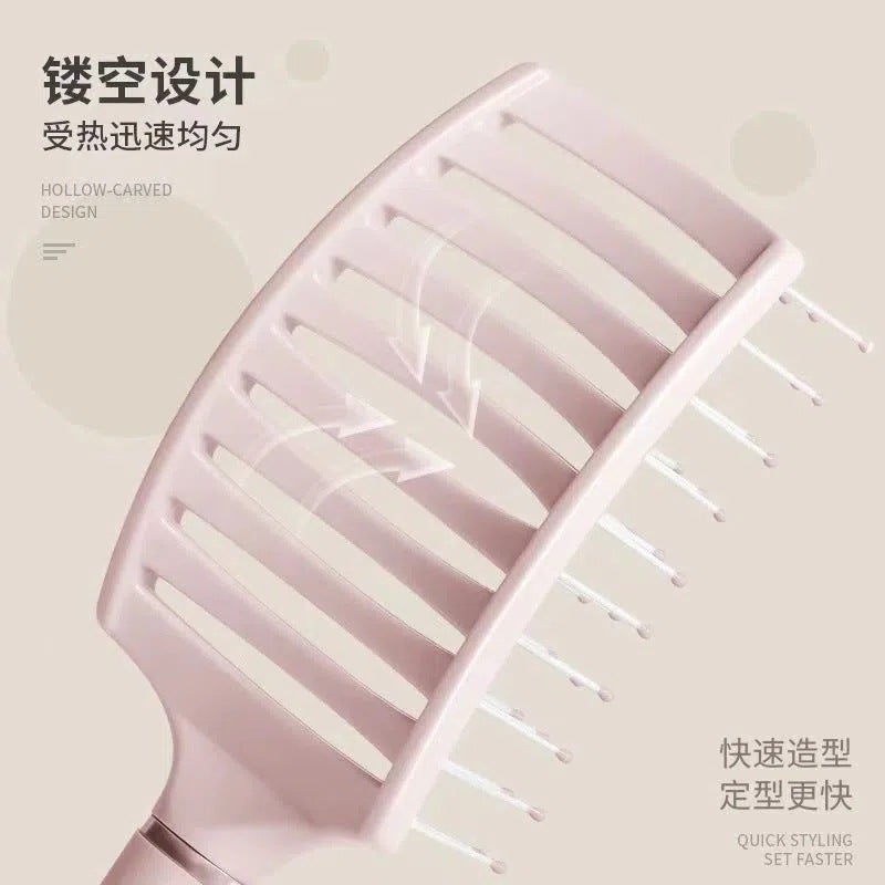 Spare Ribs Comb Air Cushion Comb Hair Root Fluffy Styling Artifact Air Bag Comb Long Hair Curly Hair Massage Large Curved Comb - Image 5