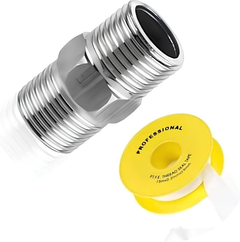 Royal Apex 1pcs CP Hex Nipple with Teflon Tape – Galvanized Male Threaded Pipe Connector Easy Wrench Installation for Plumbing, Irrigation & Industrial Use (1 inch X 1 inch) - Image 1