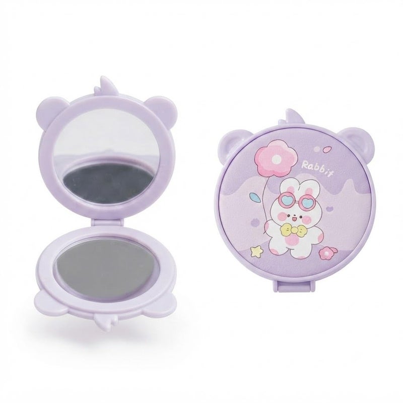 Mini Folding Mirror Round Compact Mirror Portable Pocket Mirror Makeup Small Mirror Vintage Portable Travel Makeup Mirror for Women