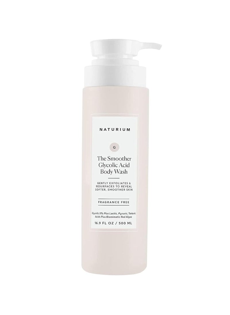 NATURIUM Naturium The Smoother Glycolic Acid Exfoliating Body Wash, Soft & Smoothing Cleanser, 16.9 oz  - Image 1