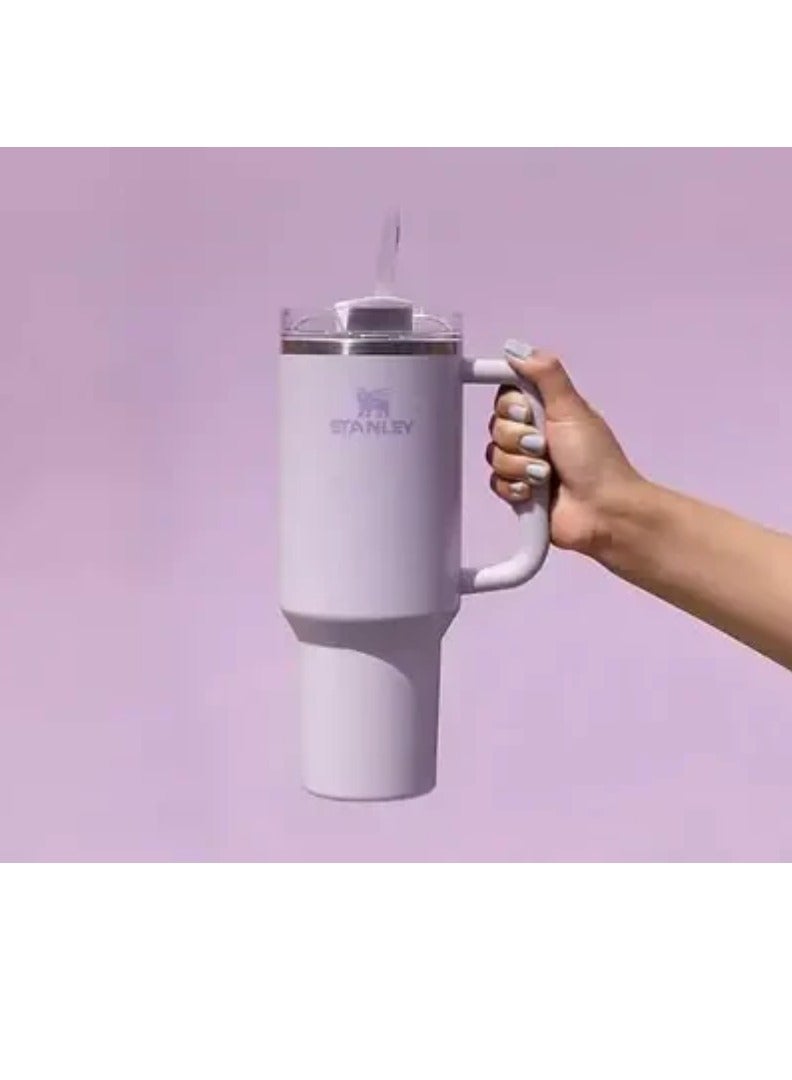 Stanley Quencher H2.0 Tumbler 40oz – Orchid Matte | BPA-Free Leak-Proof Stainless Steel Travel Mug with FlowState™ Lid, Handle & Reusable Straw | Keeps Drinks Hot for 26H & Cold for 12H | Eco-Friendly Reusable Cup for Gym, Office, Travel & Outdoor Hydration - Image 2