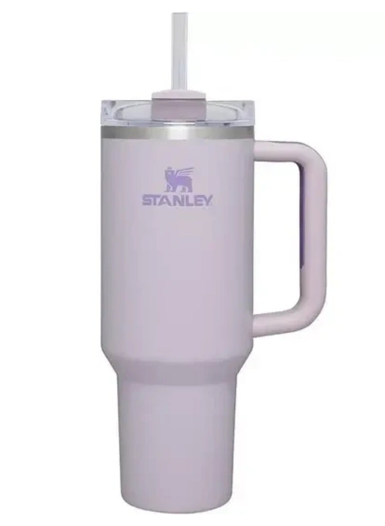 Stanley Quencher H2.0 Tumbler 40oz – Orchid Matte | BPA-Free Leak-Proof Stainless Steel Travel Mug with FlowState™ Lid, Handle & Reusable Straw | Keeps Drinks Hot for 26H & Cold for 12H | Eco-Friendly Reusable Cup for Gym, Office, Travel & Outdoor Hydration - Image 1