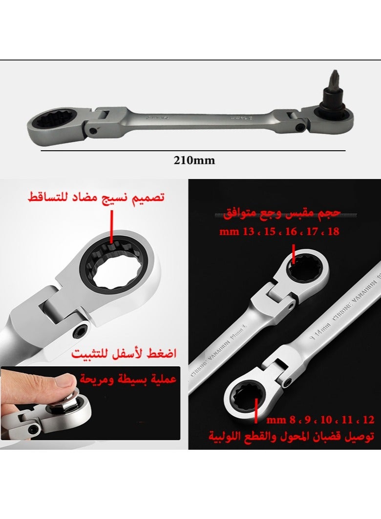 جيرزون مجموعة مقابس المحرك، 36 قطعة، مفاتيح قابلة للتدوير، مجموعة مفاتيح متعددة الاستخدامات، مادة فولاذية من الكروم والفاناديوم عالية الجودة - Image 5