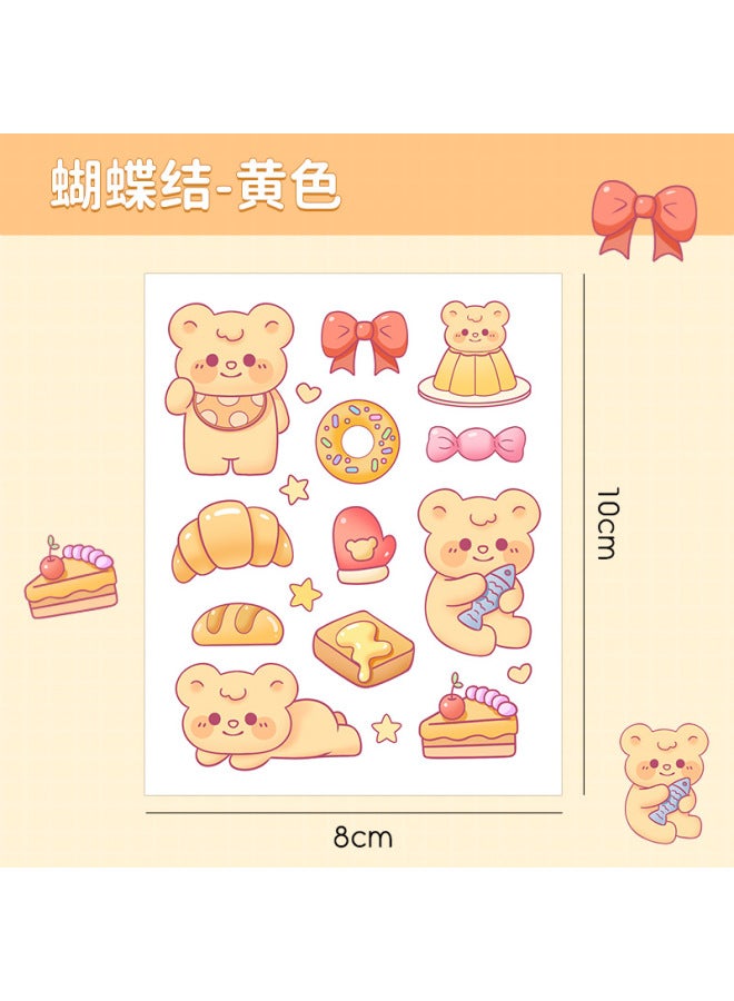HELPS Creative Cute Bear Stickers Cartoon Student Handbook Material Stickers Diy Waterproof Handbook Decorative Stickers - Image 1