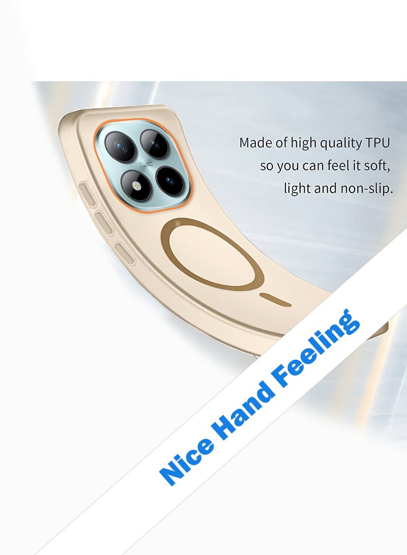 دبليو تيك غطاء هاتف شاومي ريدمي نوت 15 برو+ 5G 2025 شفاف هجيني مع ماجسيف وشحن مغناطيسي وحواف مرتفعة للكاميرا ومظهر أنيق - بني (MCMPMN) - Image 3