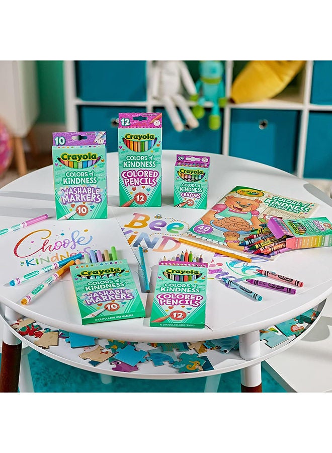 Crayola ألوان اللطف إصدار خاص أقلام تحديد رفيعة، مستلزمات مدرسية، 10 قطع، ألوان متنوعة، للأطفال المبتدئين وما فوق - Image 4