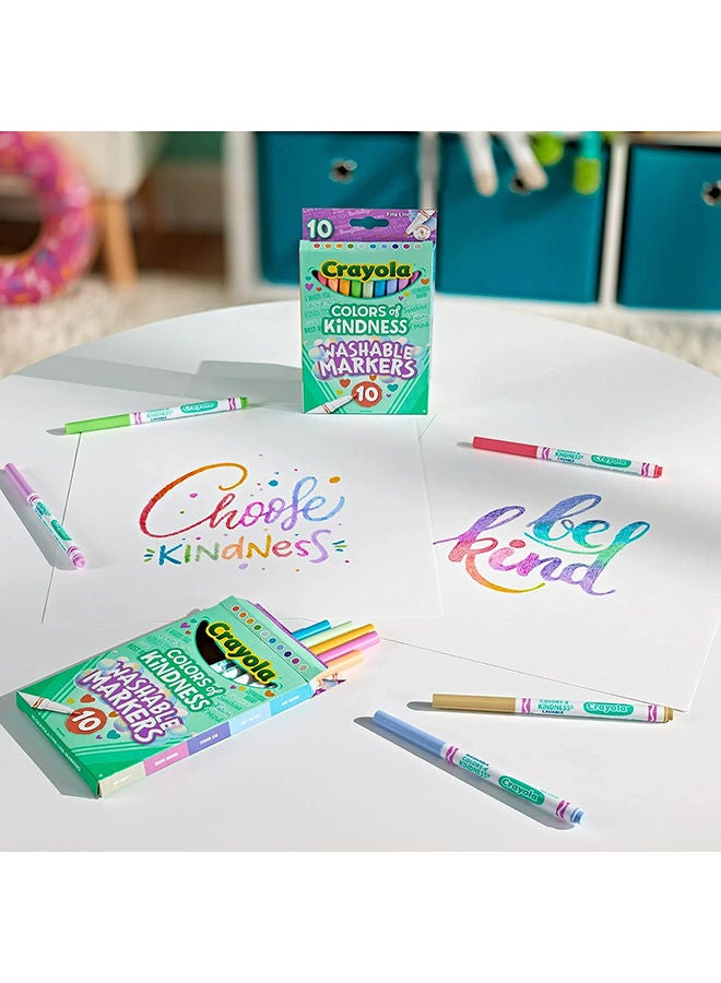 Crayola ألوان اللطف إصدار خاص أقلام تحديد رفيعة، مستلزمات مدرسية، 10 قطع، ألوان متنوعة، للأطفال المبتدئين وما فوق - Image 5