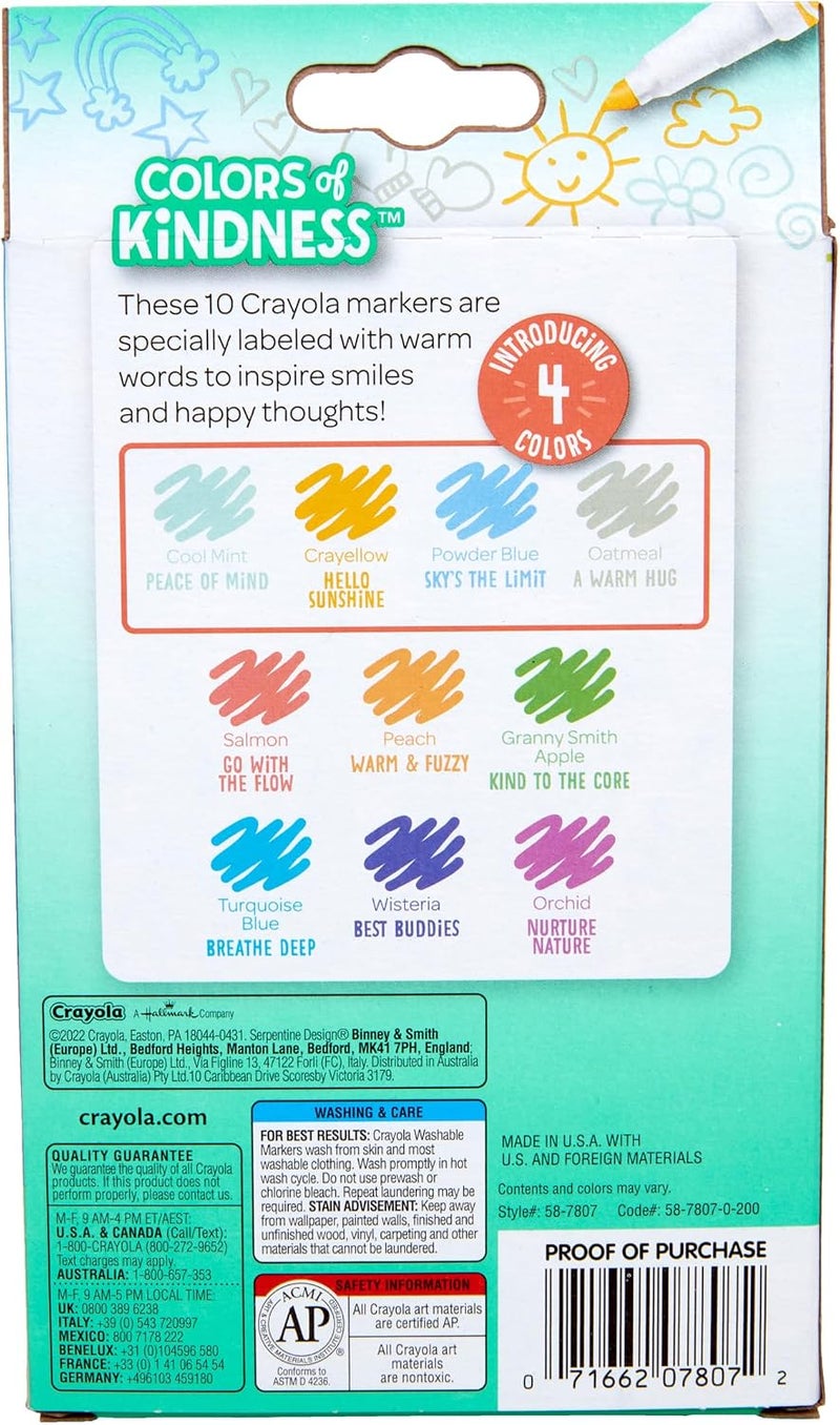 Crayola Colors of Kindness Special Edition Fine Tip Markers, School Supplies, 10 Count, Assorted Colors, Beginner Child and Up - Image 4