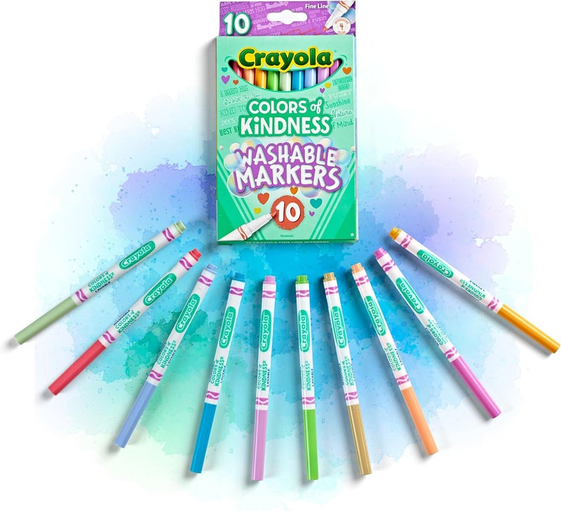 Crayola Colors of Kindness Special Edition Fine Tip Markers, School Supplies, 10 Count, Assorted Colors, Beginner Child and Up - Image 5