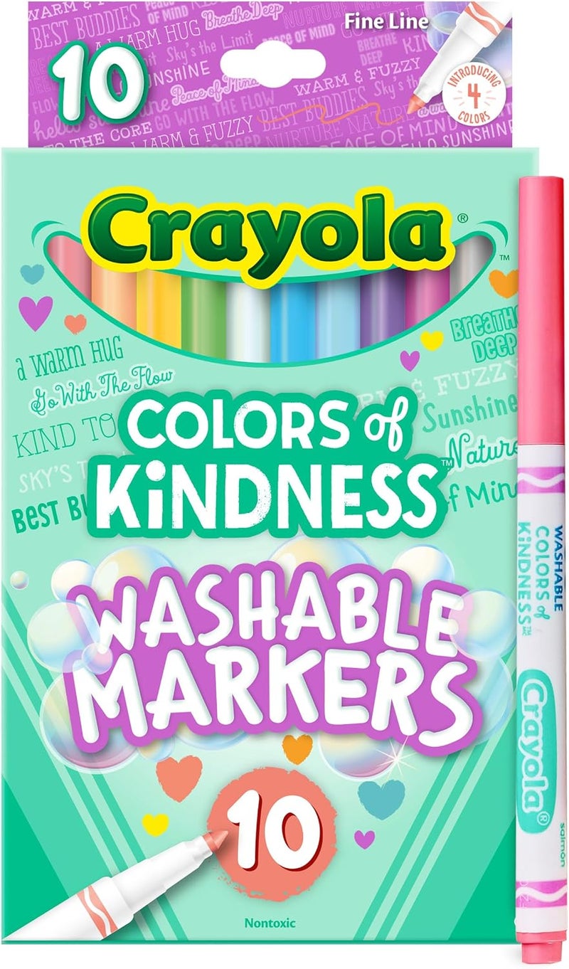 Crayola Colors of Kindness Special Edition Fine Tip Markers, School Supplies, 10 Count, Assorted Colors, Beginner Child and Up - Image 1