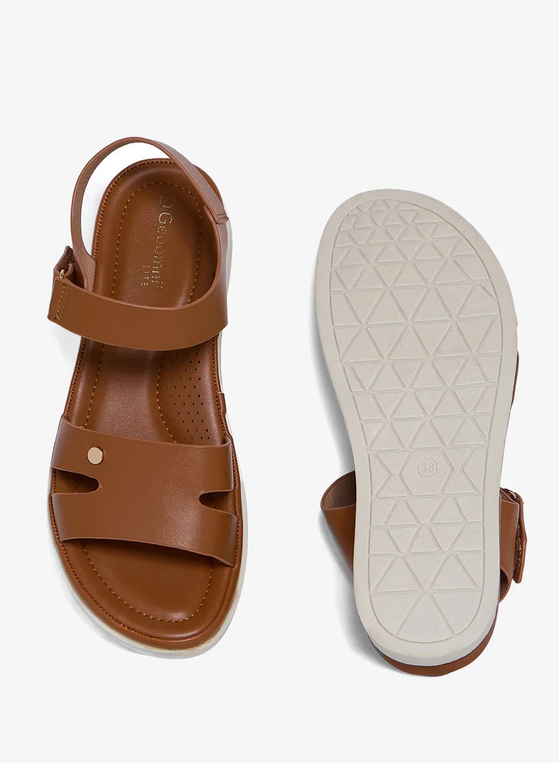 Geoomnii BROWN Geoomnii Comfort Slide Sandals for Women – Cushioned Slip-On Casual Sandals for Daily Wear, Home, Travel & Walking for Women | Best Price UAE