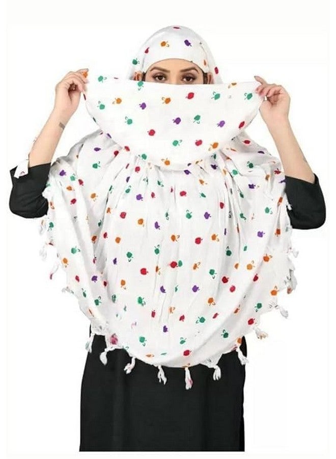 ZEQON ZEQON Cotton Long Scarf Cum Mask scarves Usable for vehicle Driver | Printed Design | For Girl & Women | Breathable Sun Protection Light Weight (Multicolor) - Image 1