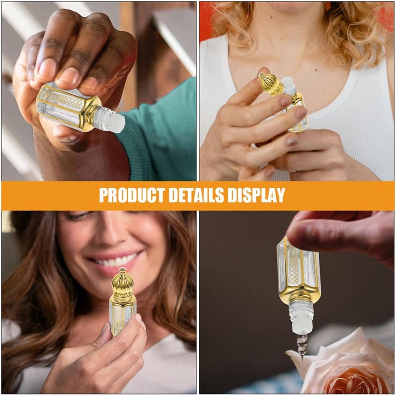 6ml Refillable Essential Oil Roller Bottle, Empty Glass Perfume Sample Bottle with Stainless Steel Ball, Portable Travel Size Roll-on Container for Aromatherapy and Fragrance - Image 5