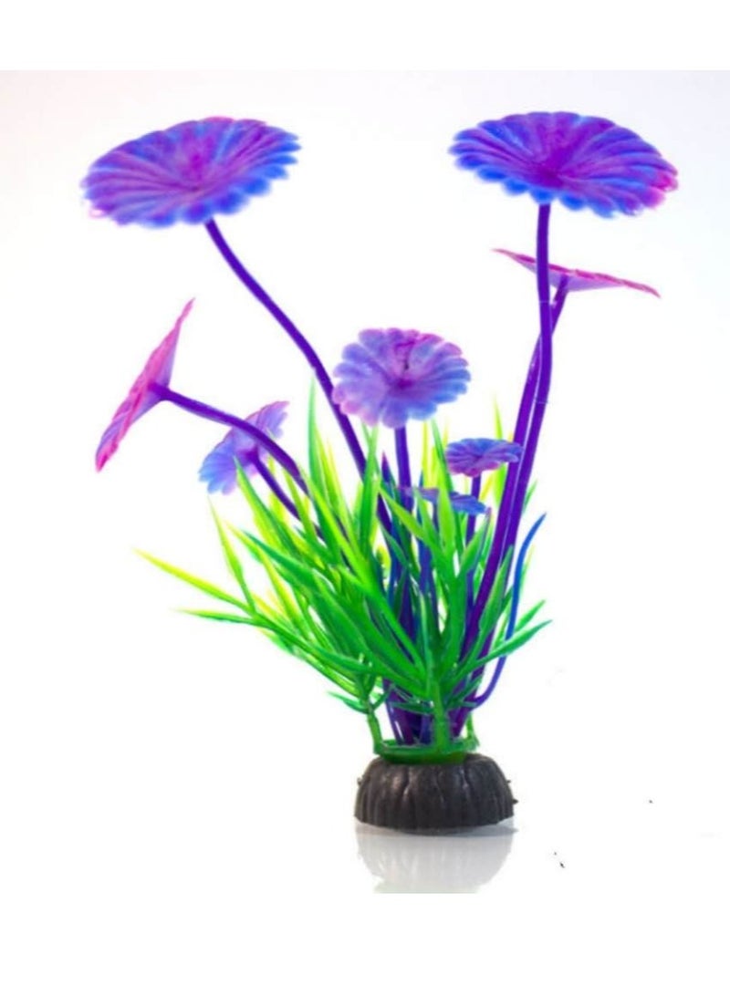 OASIS-TH Aquarium Decorations 5 Pack Lifelike Plastic Decor Fish Tank Plants,Used for Household and Office Aquarium Simulation Plastic Hydroponic Plants - Image 3