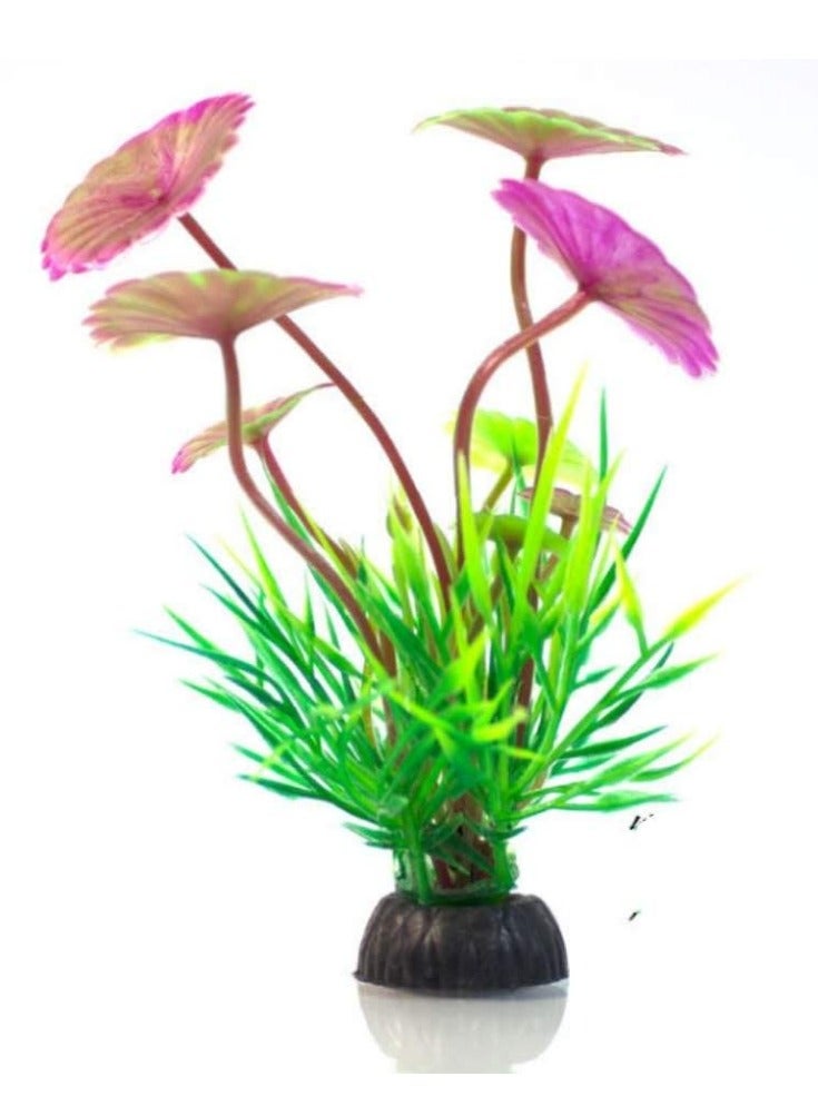 OASIS-TH Aquarium Decorations 5 Pack Lifelike Plastic Decor Fish Tank Plants,Used for Household and Office Aquarium Simulation Plastic Hydroponic Plants - Image 4