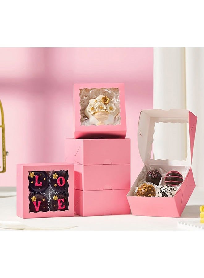 SLShePack 80Pack 4x4x2 Bakery Treat boxes Cookies Boxes Mini Baking Boxes Cake Boxes Pie Boxes Cinnamon Roll Treat Boxes Chocolate Truffle Boxes Party Wedding Favor - Image 4