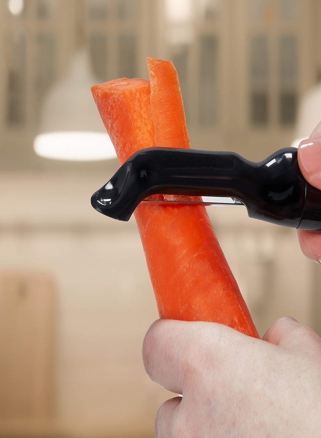 Farberware Professional Euro Vegetable Peeler with Built-in Eye Remover, Black - Image 5