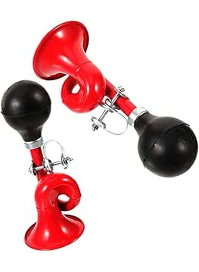 Vintage Spiral Bike Horn Loud Sound Lightweight Portable for Mountain Road Bikes Red - Image 1