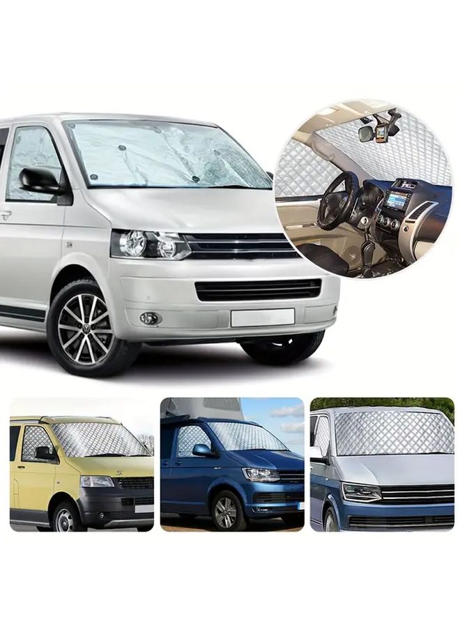 3pcs Sunshade Windscreen Protection Set Thermal Insulation Window Cover For VW T5 T6 - Image 4