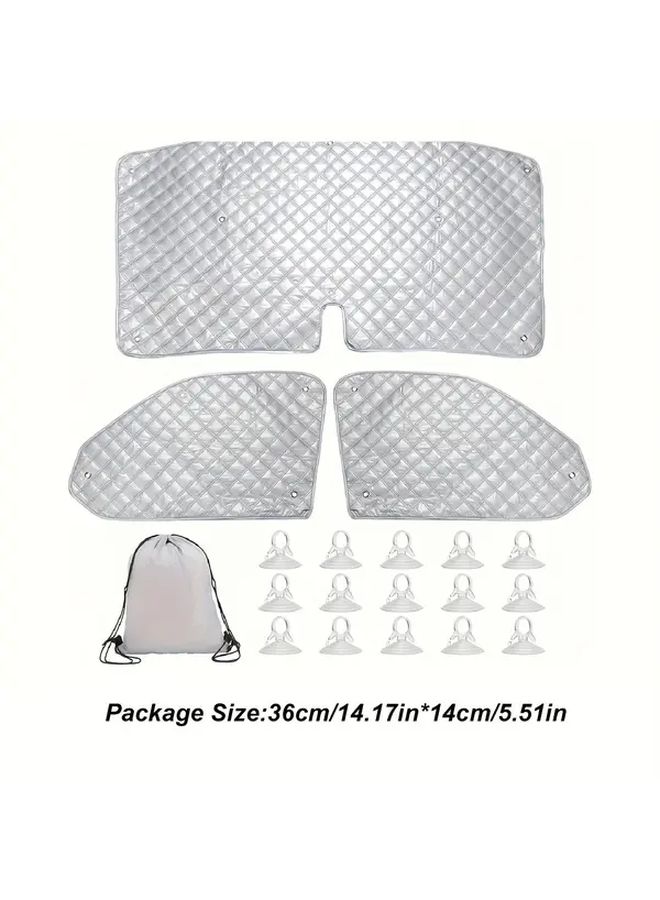 3pcs Sunshade Windscreen Protection Set Thermal Insulation Window Cover For VW T5 T6 - Image 2