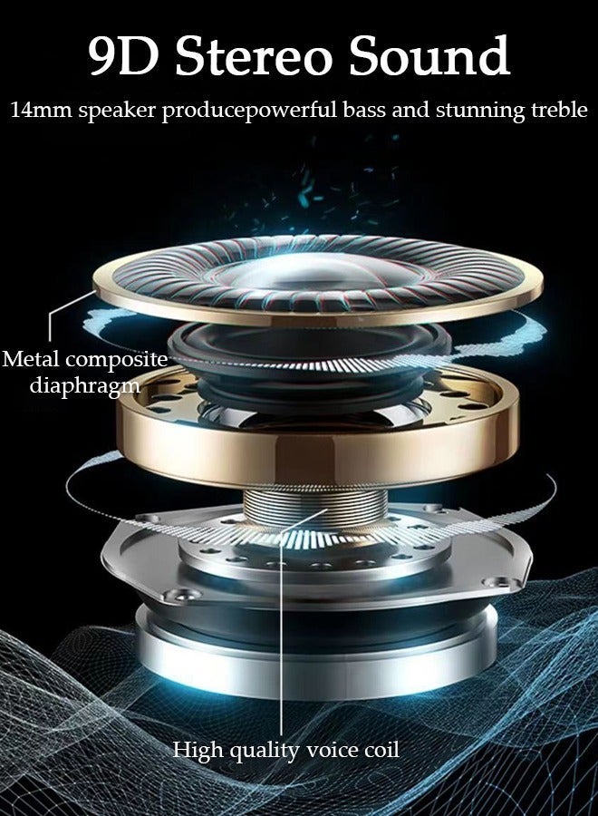 DUNISO Wireless Earbuds Bluetooth 5.3 Headphones Wireless Charging Case Sports Ear Buds Touch Control LED Power Display Built-in Mic Headset Waterproof Earphones in-Ear for IOS and Android - Image 3